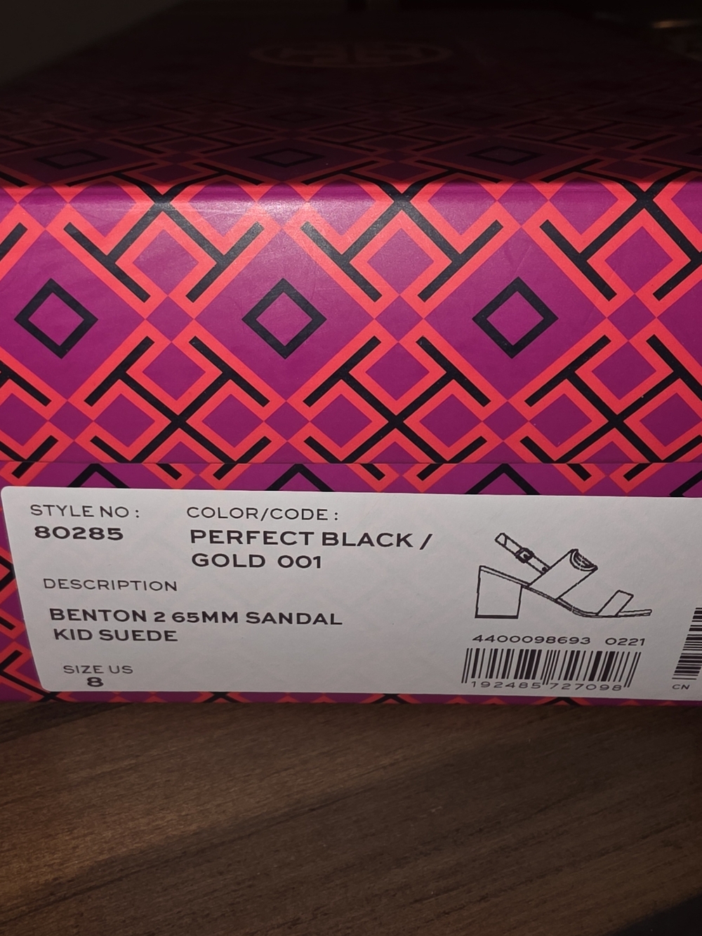 Tory Burch Suede Sandal - Perfect Black/Gold